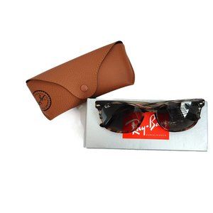 RAY-BAN women's striped grey gradient brown polarized sunglasses rb2184